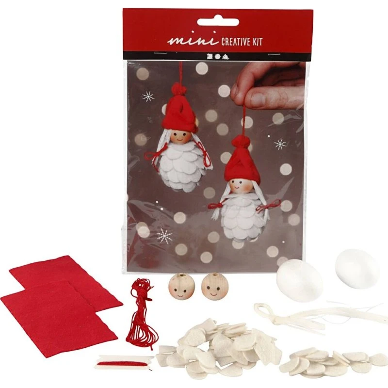 Creativ Company Mini DIY Kit - Nissepiger 8 cm