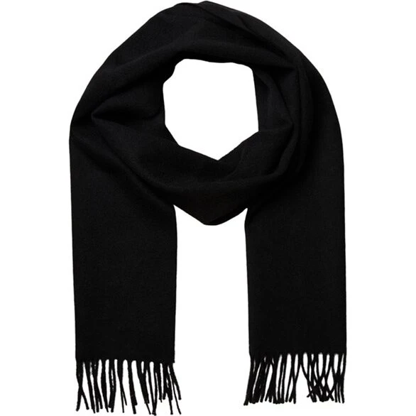 Selected Homme Tope uldtørklæde, sort 30x180 cm