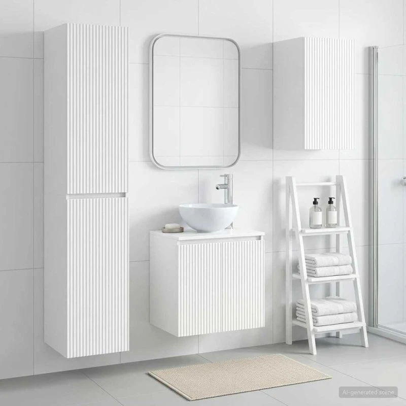 vidaXL Badeværelsesmøbel sæt 3 stk. Hvid 33 x 34,5 x 160 cm