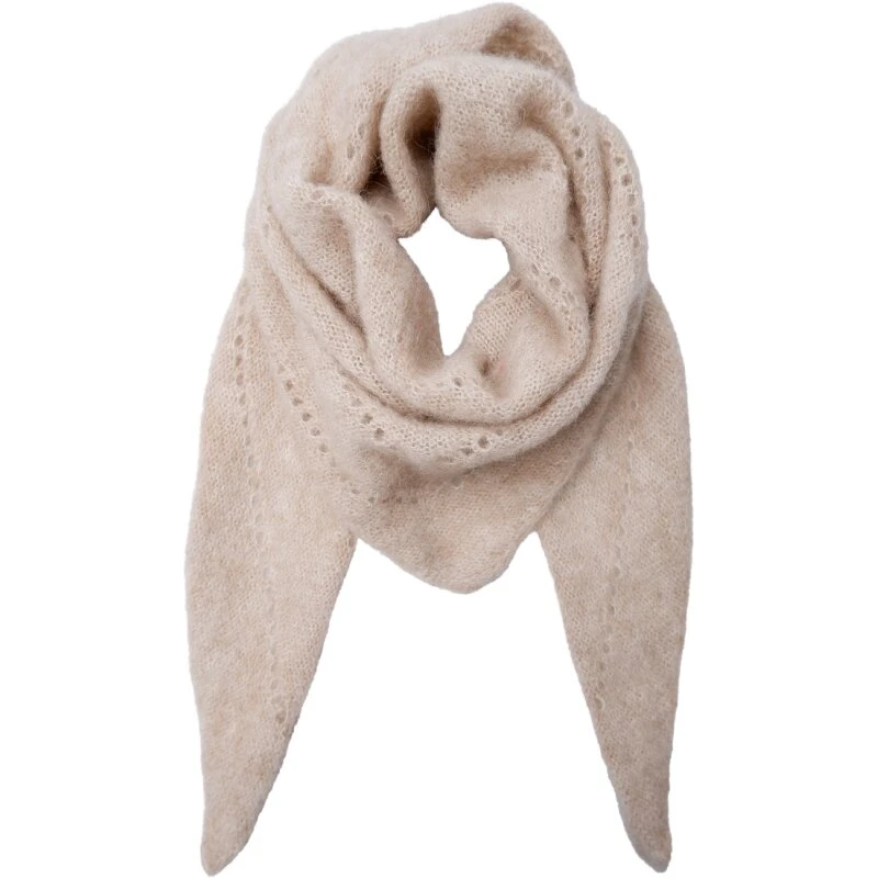 Black Colour Dell strikket mini-tørklæde, Pastel Yellow 130x40 cm