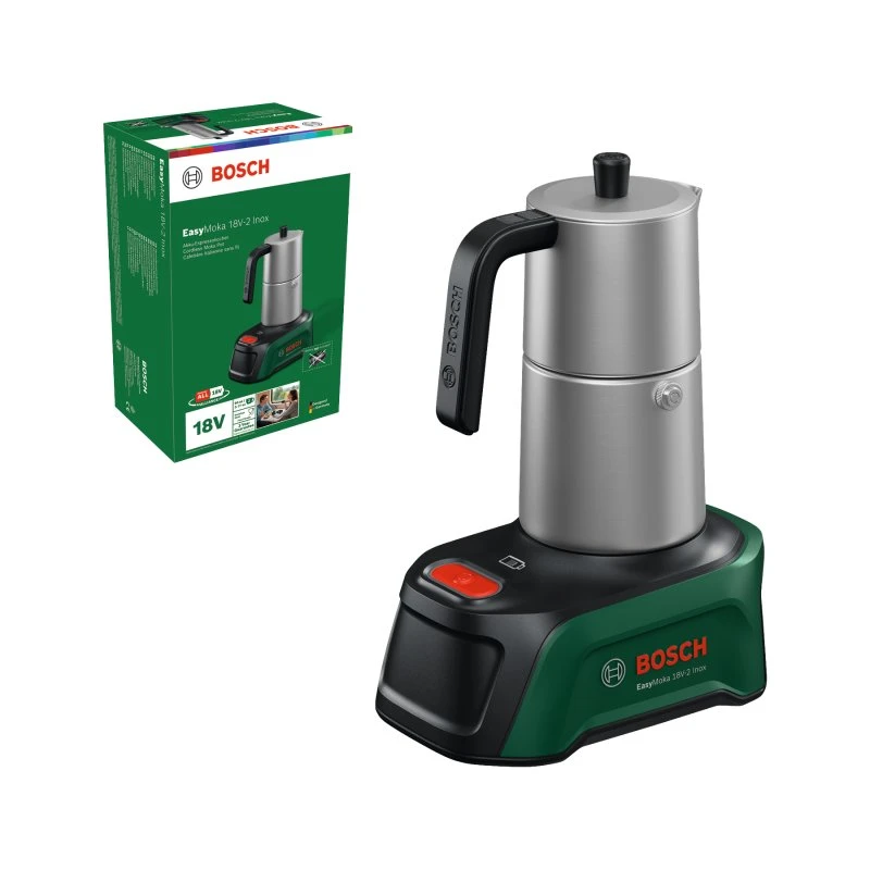 Bosch EasyMoka 18V-2 Inox - Trådløs bærbar kaffemaskine