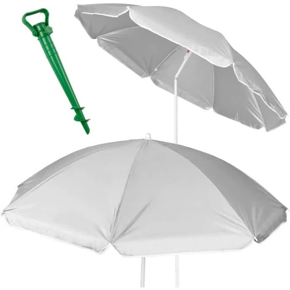 Strandparasol med UV-beskyttelse - Grå