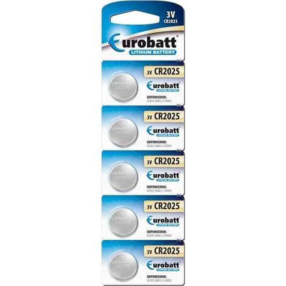Eurobatt CR2025 3V Litium Knapcellebatteri - 5-pak