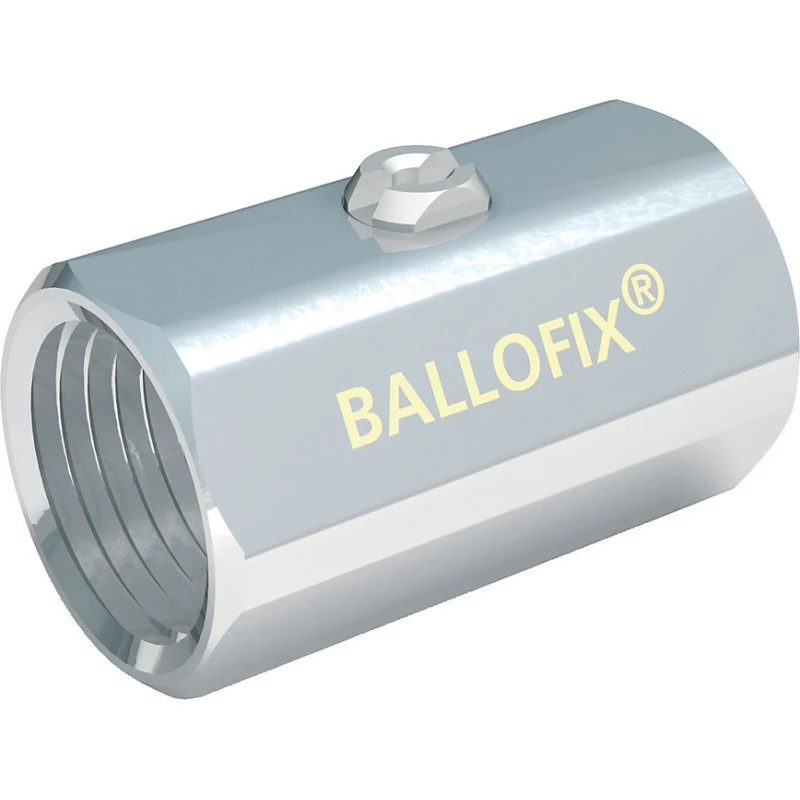Broen Ballofix Kuglehane 1/2'' Muffe-muffe uden håndtag, Krom