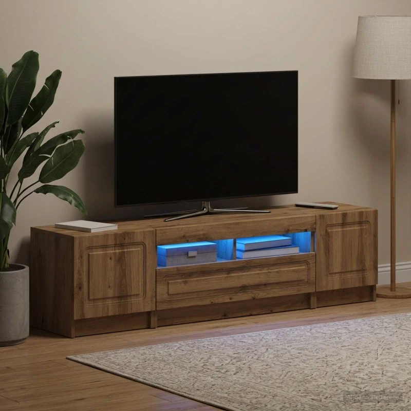 vidaXL LED TV-skab UTRECHT i Artisan-eg
