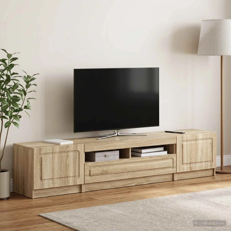 vidaXL Utrecht LED TV-skab i Sonoma-eg - 3-delt sæt
