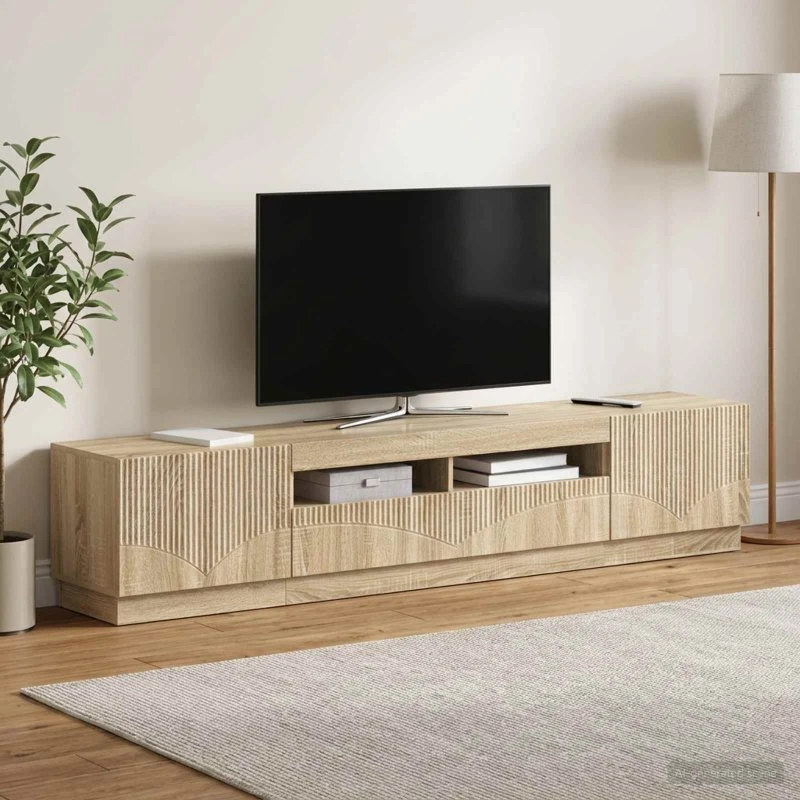 vidaXL LED TV-skab HOORN i Sonoma-eg