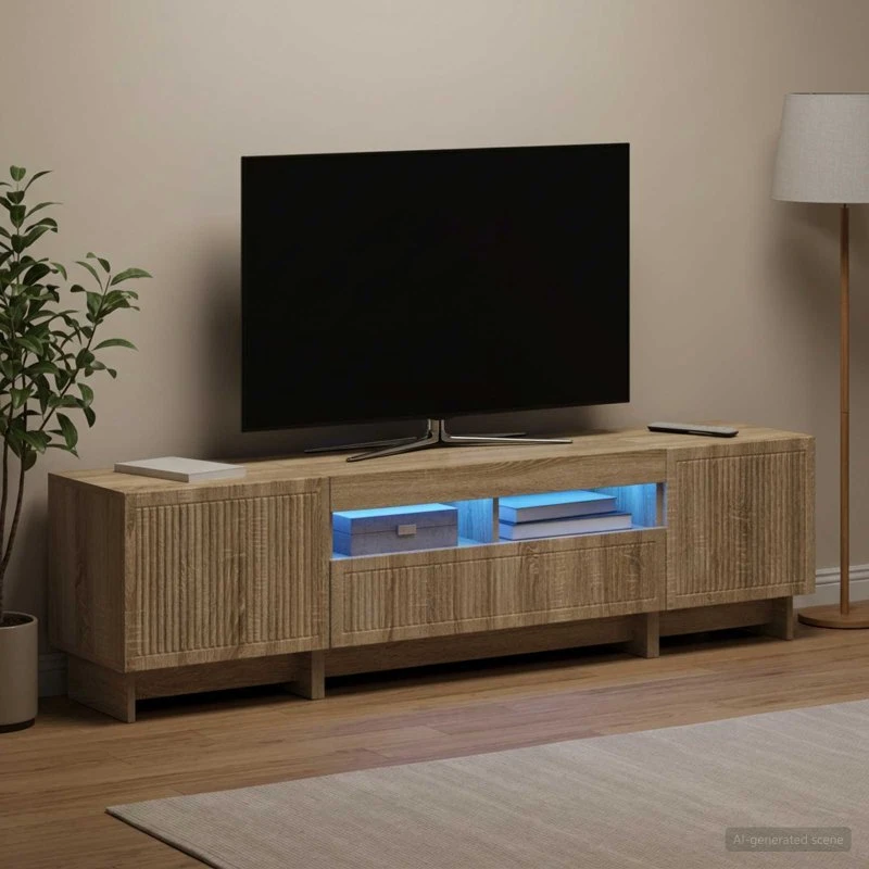 vidaXL 3-delt LED TV-skab i Sonoma-eg