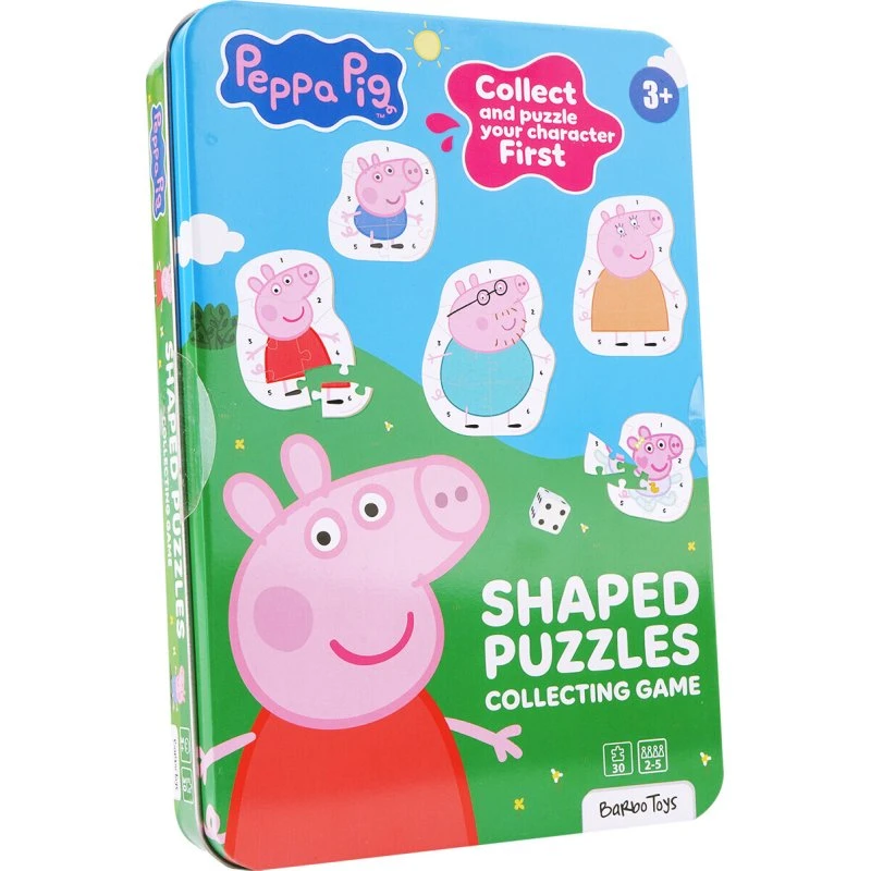 Barbo Toys Gurli Gris Shaped Puzzles i metalæske