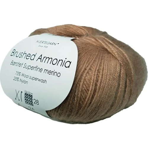 Hjertegarn Brushed Armonia Børstet Merino Uldgarn 1328 Nougat