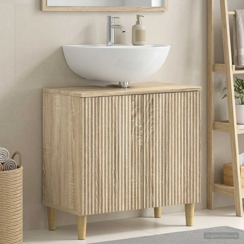 vidaXL ARNHEM Badeværelsesskab i Sonoma-eg, 59,5 x 31,5 x 59 cm