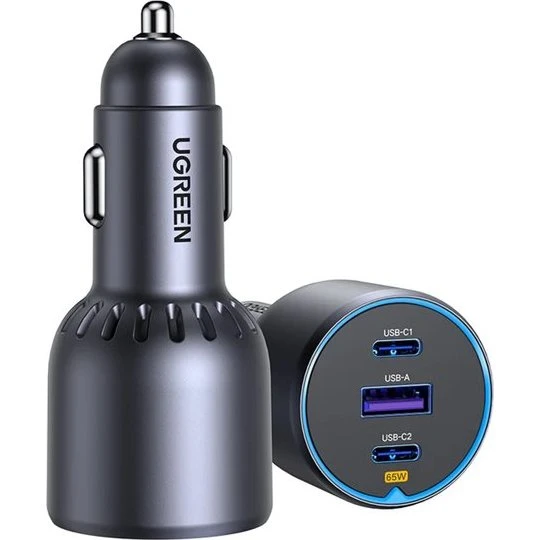 UGREEN 75W 3-port hurtig bilader EC703 - Space Grey