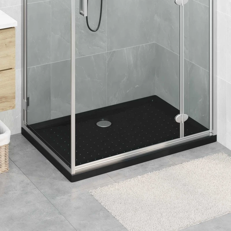 vidaXL Brusebund med Dots 100 x 70 x 4 cm - Sort ABS