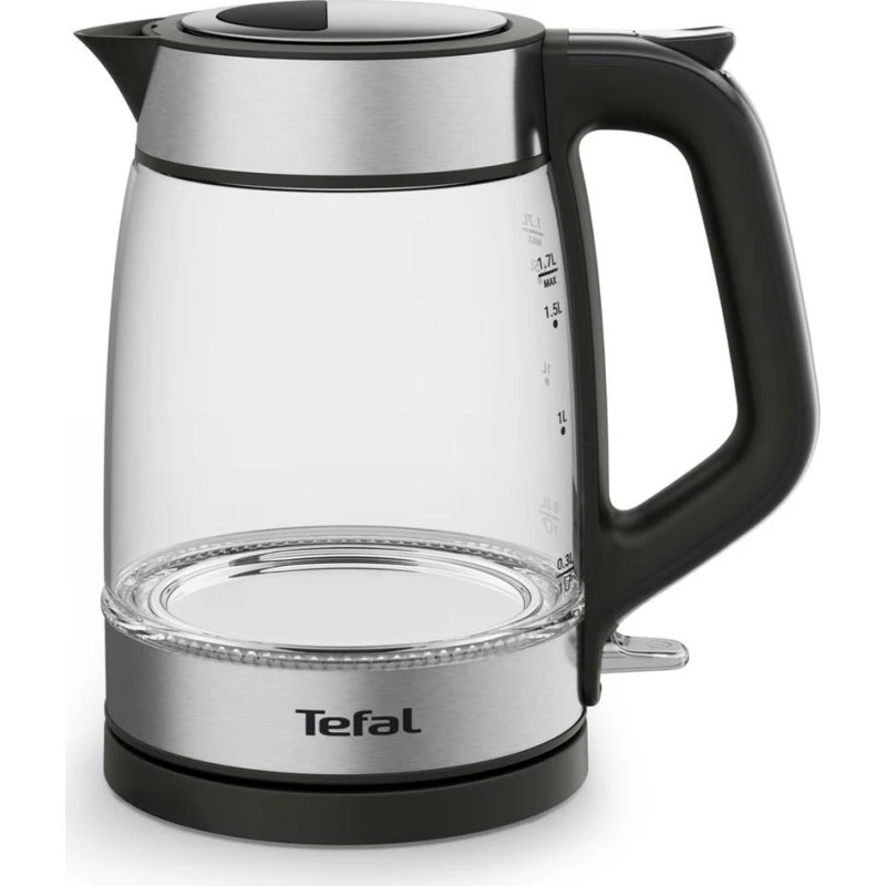 Tefal Glass Kettle KI605830 Elkedel 1,7L 2200W - Sort/Sølv
