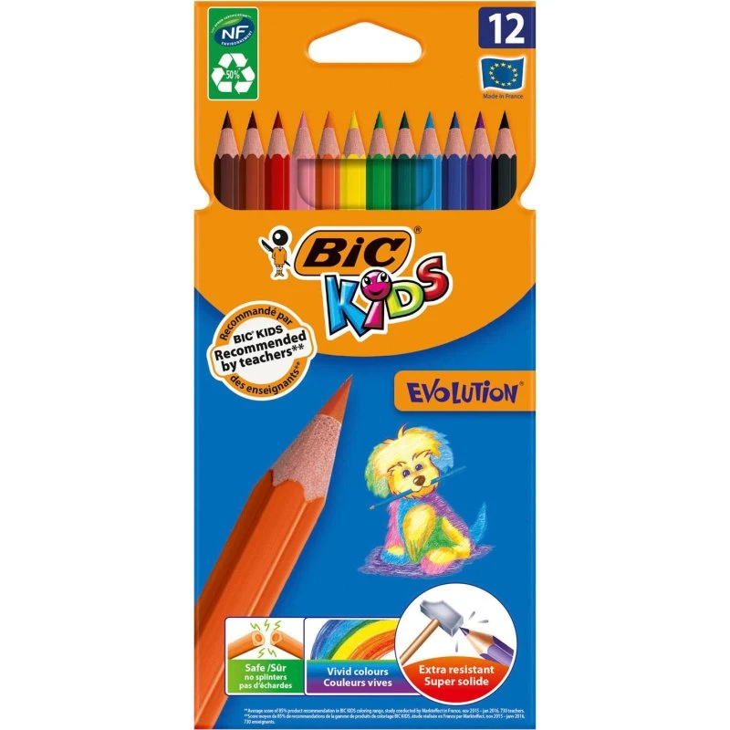 BIC KiDS ecolutions EVOLUTION Farveblyanter - 12 stk.