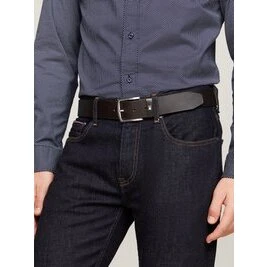 Tommy Hilfiger New Denton Læderbælte – Sort