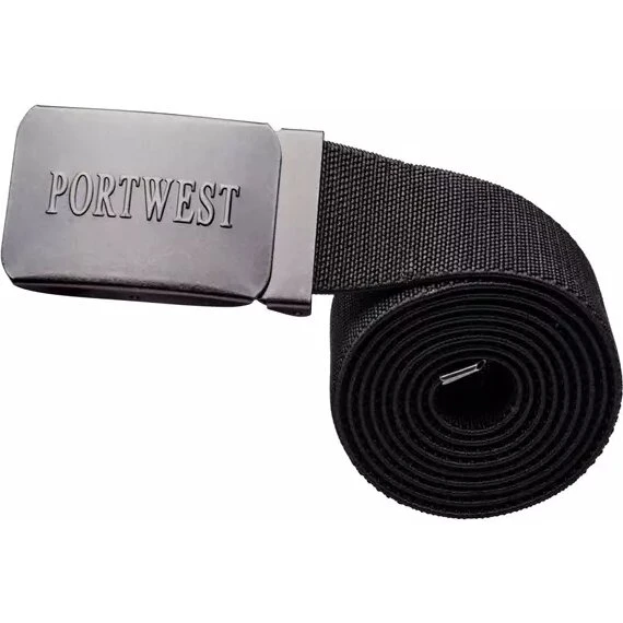 Portwest C105 elastisk arbejdsbælte - Sort