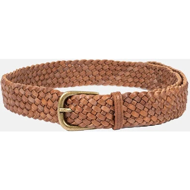 Re:Designed Harper flettet læderbælte – Burned Tan 110 cm