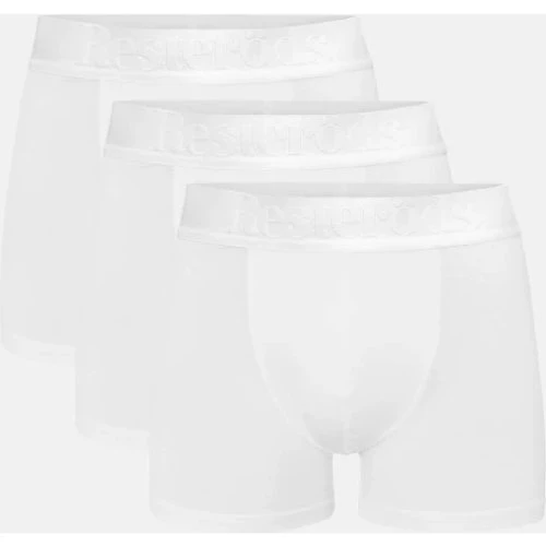 Resteröds 3-pak hvide bambus-boxershorts til herre