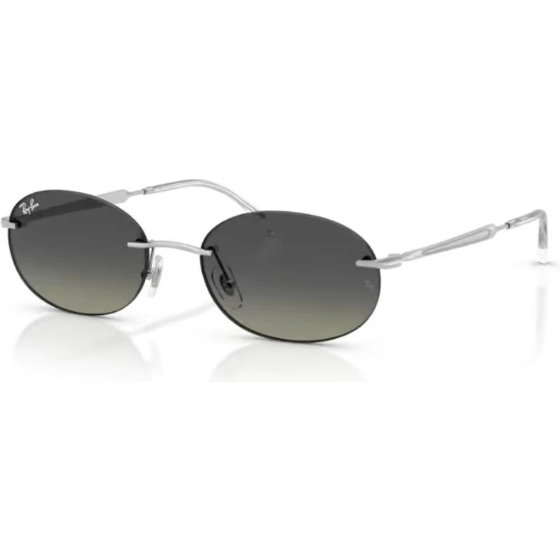 Ray-Ban RB3767 003/11 Oval unisex – sølv/grey gradient