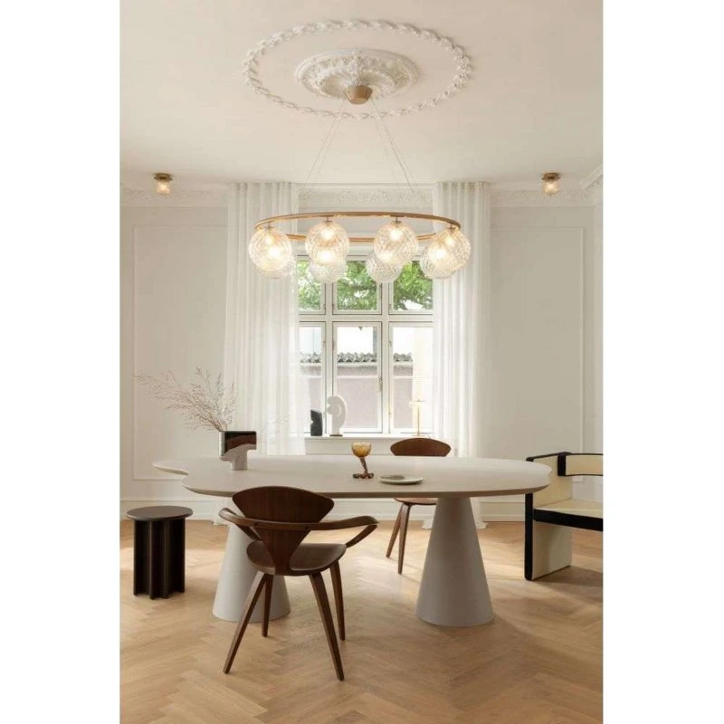 Nuura Liila 1 Væg-/loftlampe - Guld/Klar - Ø 12 cm