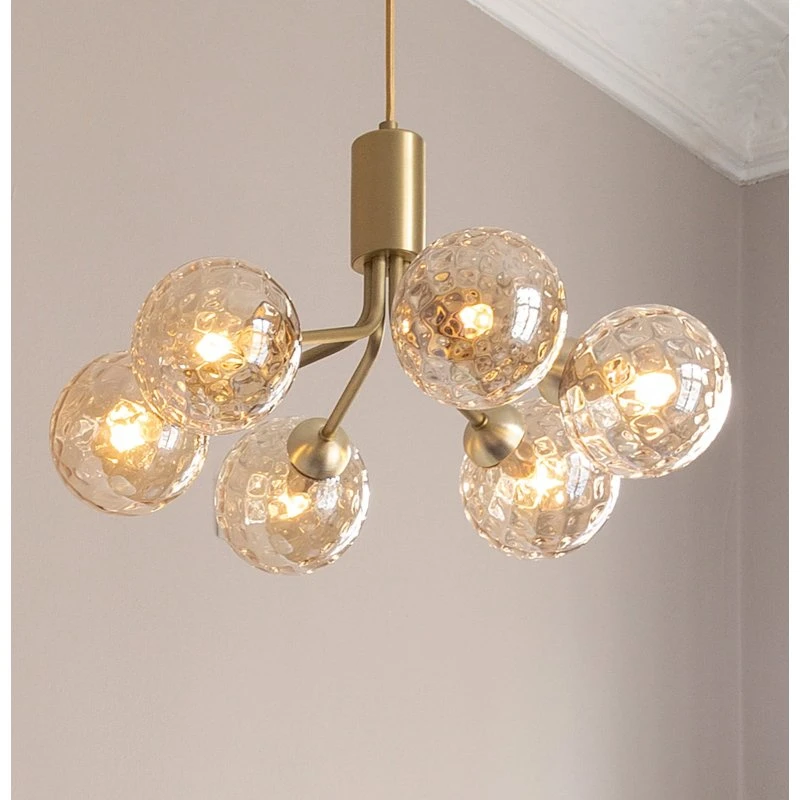 Nuura Apiales 6 Pendel - Messing & Guld Glas - Ø 50 cm