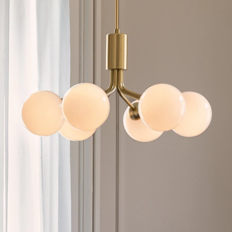 Nuura Apiales 6 pendellampe - Messing/Opal - Ø 50 cm