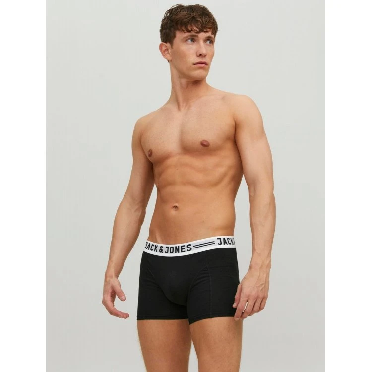 Jack & Jones 3-pak boxershorts i bomuld - Sort/Grå/Hvid - XL