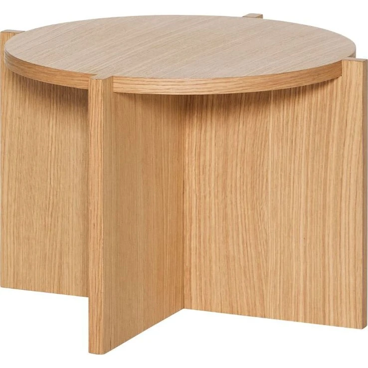 Hübsch Nomad rund plantestander i egetræ, Ø45x30 cm