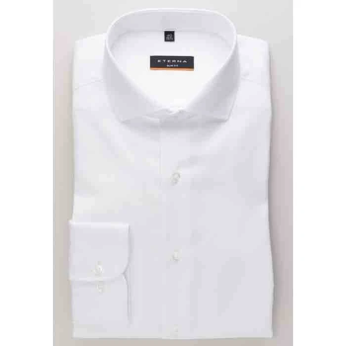 Eterna Slim Fit Skjorte - Hvid - 42/L
