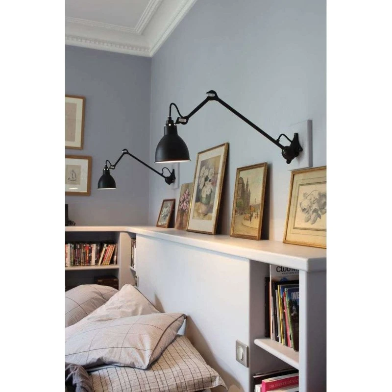 Lampe Gras 122 væglampe til badeværelset, sort, IP64