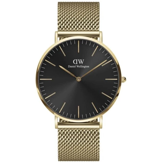 Daniel Wellington Classic 40mm DW00100631 – Sort/Guld mesh
