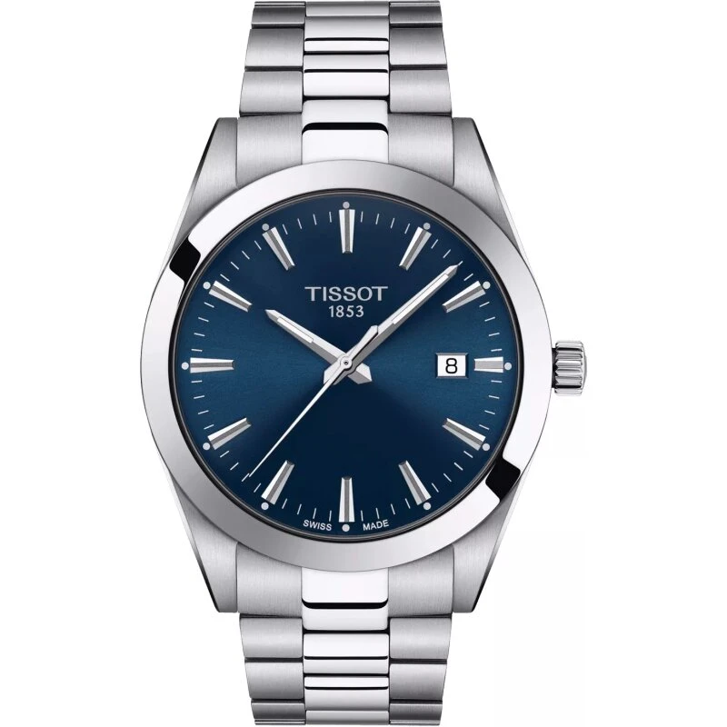 Tissot Gentleman T1274101104100, stål 40 mm blå skive