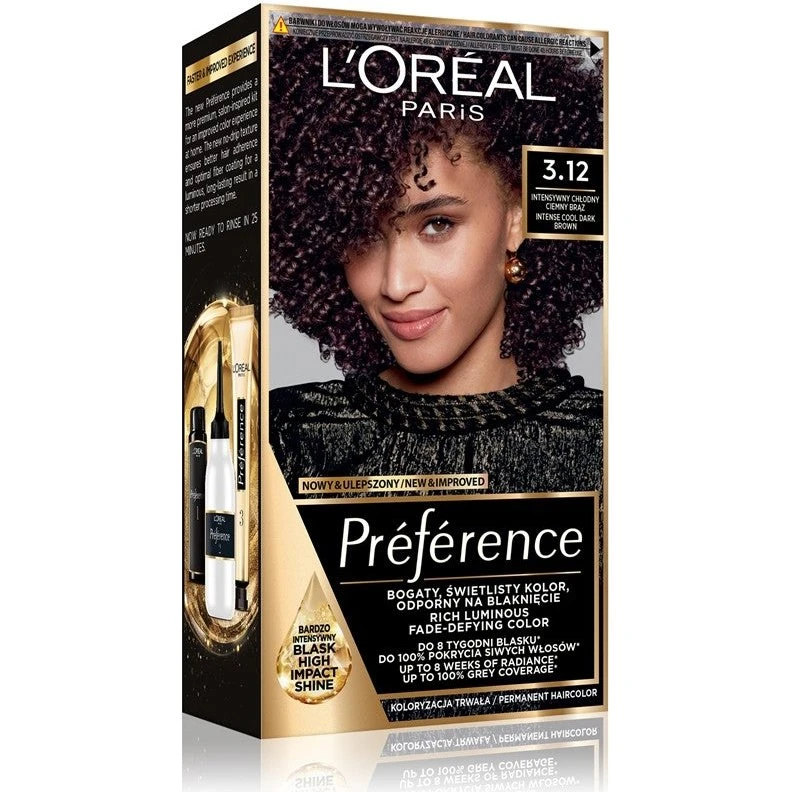 L'Oréal Paris Préférence Permanent Hårfarve 3.12 Toronto