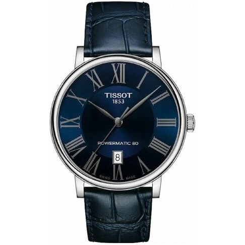 Tissot Carson T1224071604300 Powermatic 80, blå skive Ø40 mm
