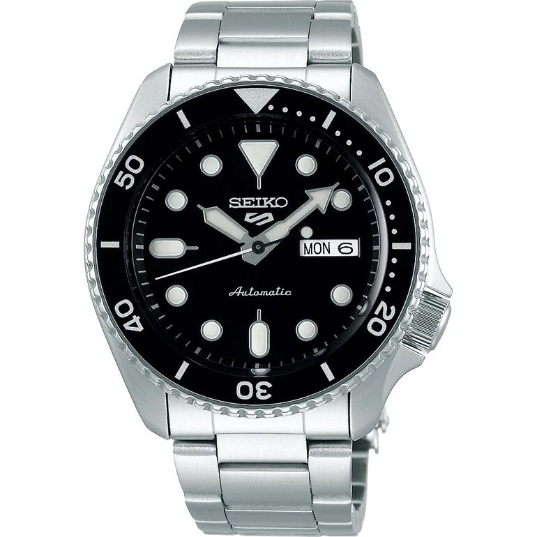 Seiko 5 Sports SRPD55K1 – Automatisk herreur, 100 m, sort skive