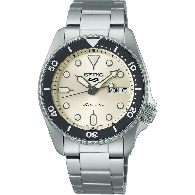 Seiko 5 Sports SRPK31K1 – automatik 38 mm, creme skive