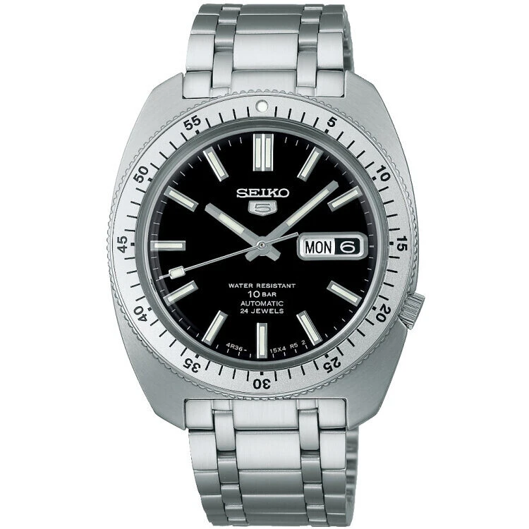 Seiko 5 Sports Limited Edition SRPL93K1 – 38 mm, sort/sølv