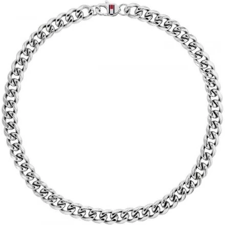 Tommy Hilfiger herre halskæde, rustfrit stål 40 cm, sølv