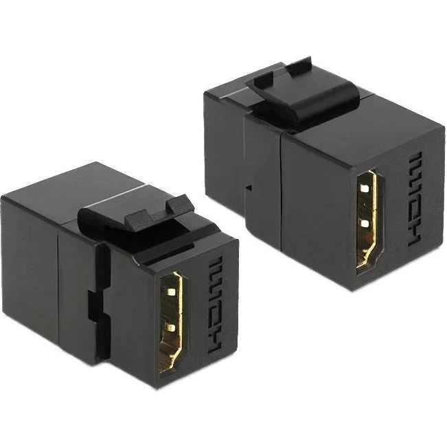 Delock Keystone HDMI-modul, HDMI-kvinde til HDMI-kvinde, sort
