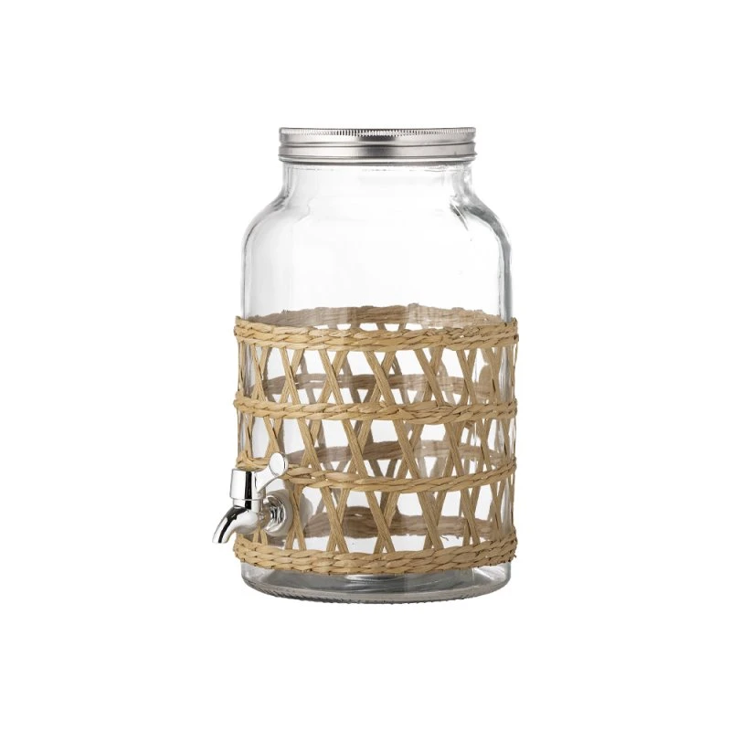 Bloomingville Manna glasdispenser med tappehane, klar, Ø19,5 cm
