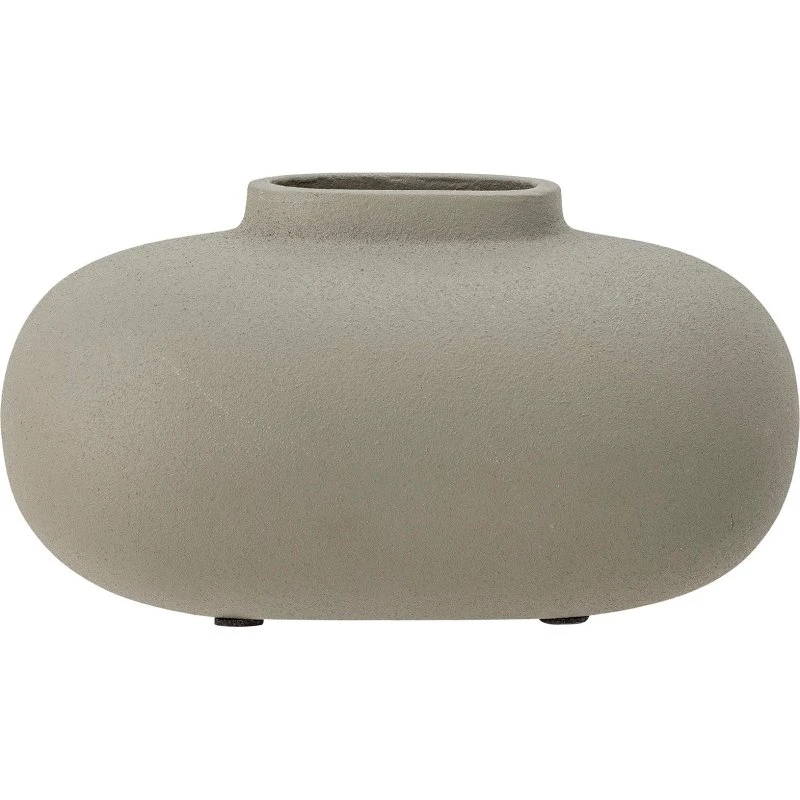 Bloomingville Tezza Vase - Grå Aluminium - L17 x H9 x B9 cm