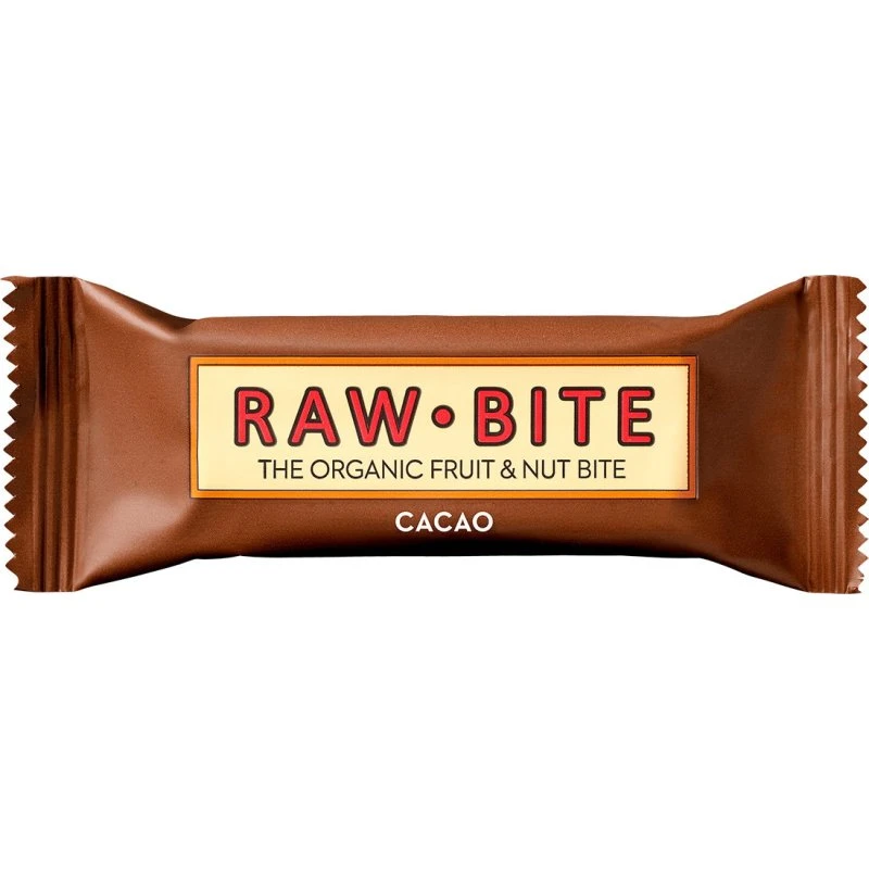 RawBite Chokolade - Økologisk frugt- og nøddebar (50g)