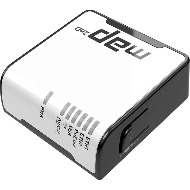 MikroTik mAP RBMAP2ND 2,4 GHz PoE – Sort/Hvid