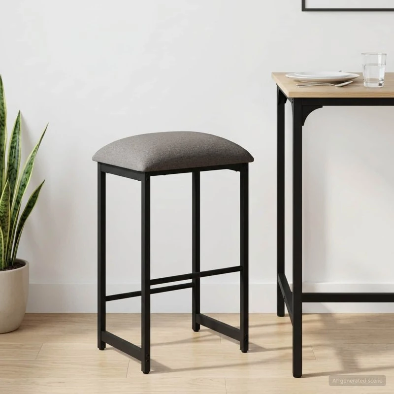 vidaXL Barstol Lysegrå 40 x 32 x 74 cm i Konstrueret Træ