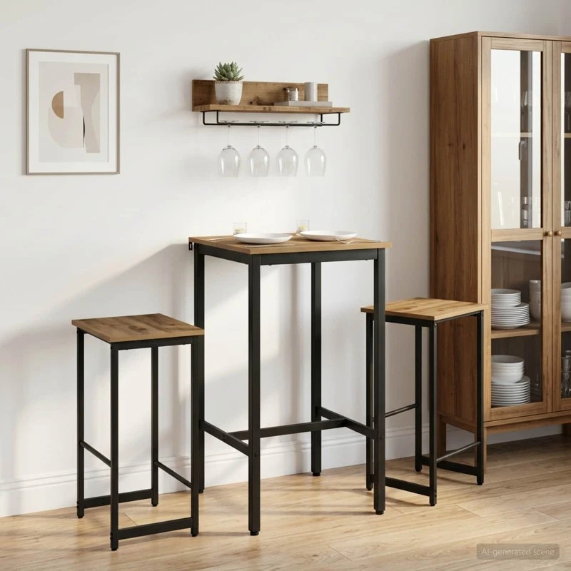 vidaXL Barstol 2 stk. Artisan-eg 40x32x64 cm