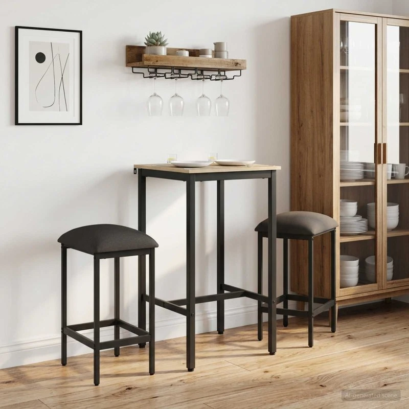 vidaXL Barstole 2 stk. Mørkegrå 40x32x74 cm Konstrueret træ