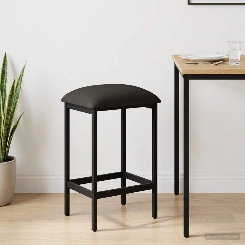 vidaXL Barstol Mørkegrå 40x32x64 cm - Polstret sæde