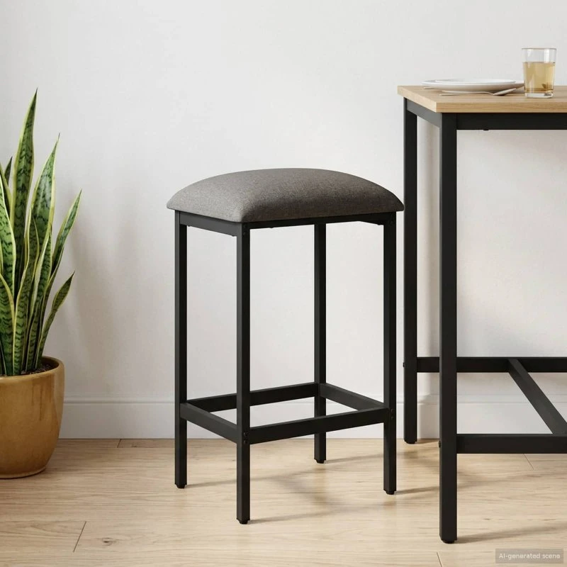 vidaXL Barstol Lysegrå 40x32x64 cm i Konstrueret Træ