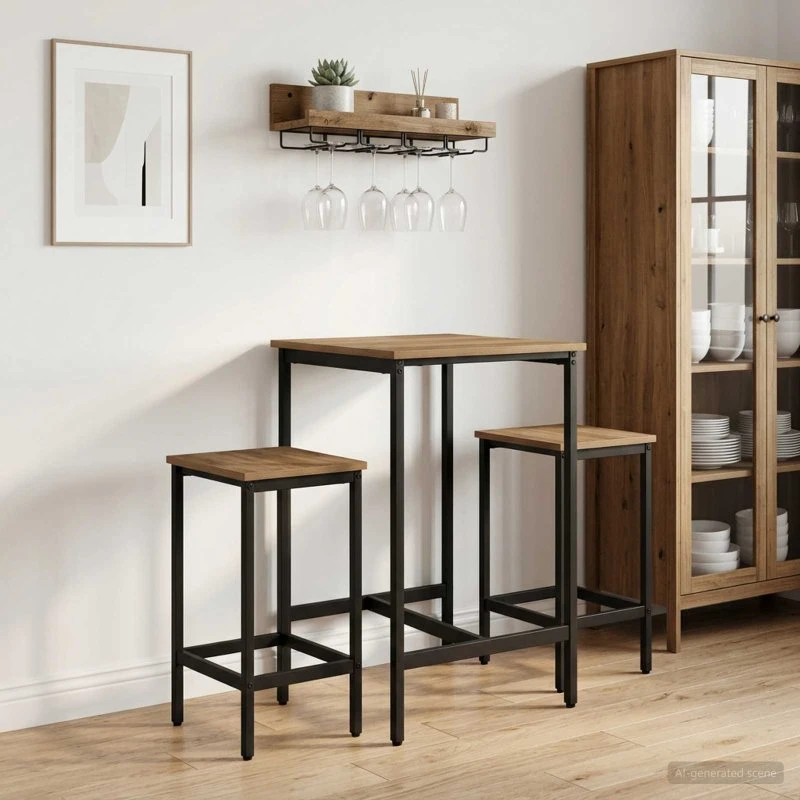 vidaXL Barstole 2 stk. Artisan-eg 40x32x74 cm